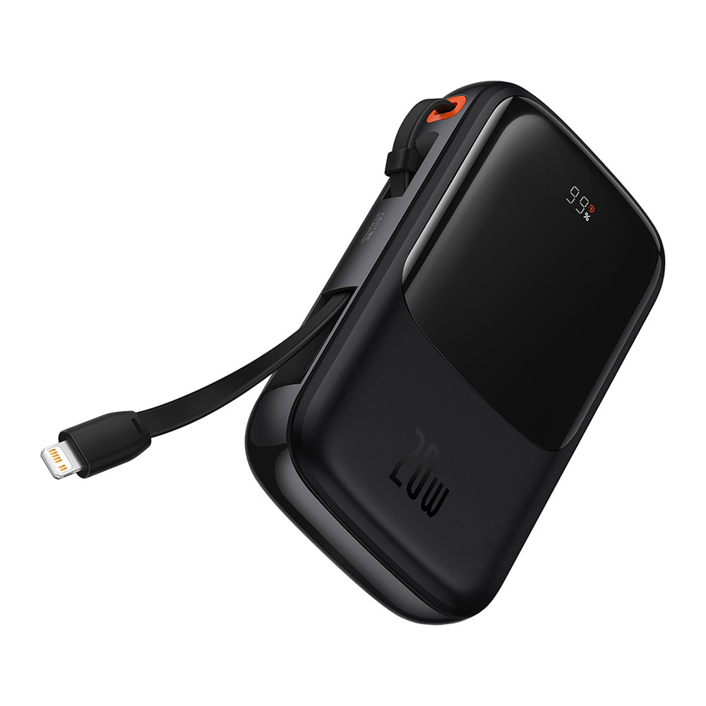 Baseus Power Bank Qpow Pro 10000mAh, 20W PD with cable Type-C 0.3m, Black - Image 3