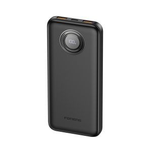 Foneng Power Bank with Digital Display 10000 mAh, 22.5W, Black