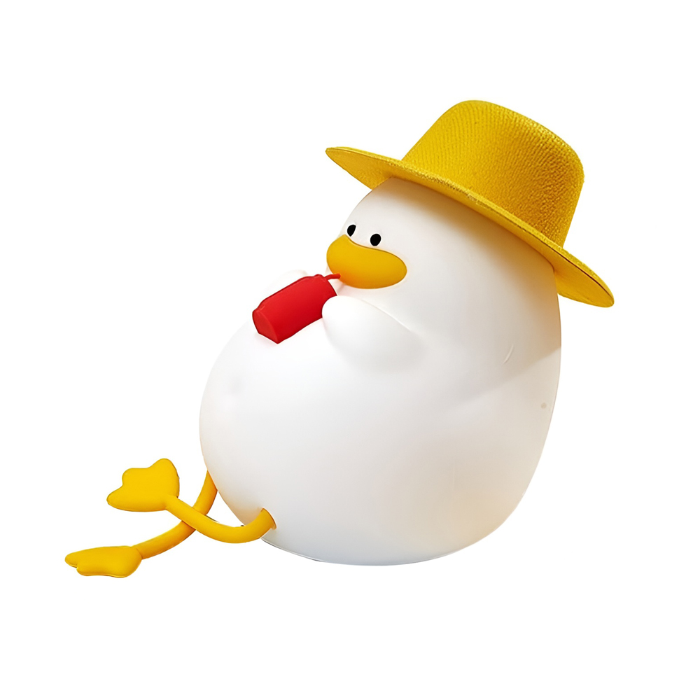 Cute Series Night Light Duck With A Hat, White - Image 2