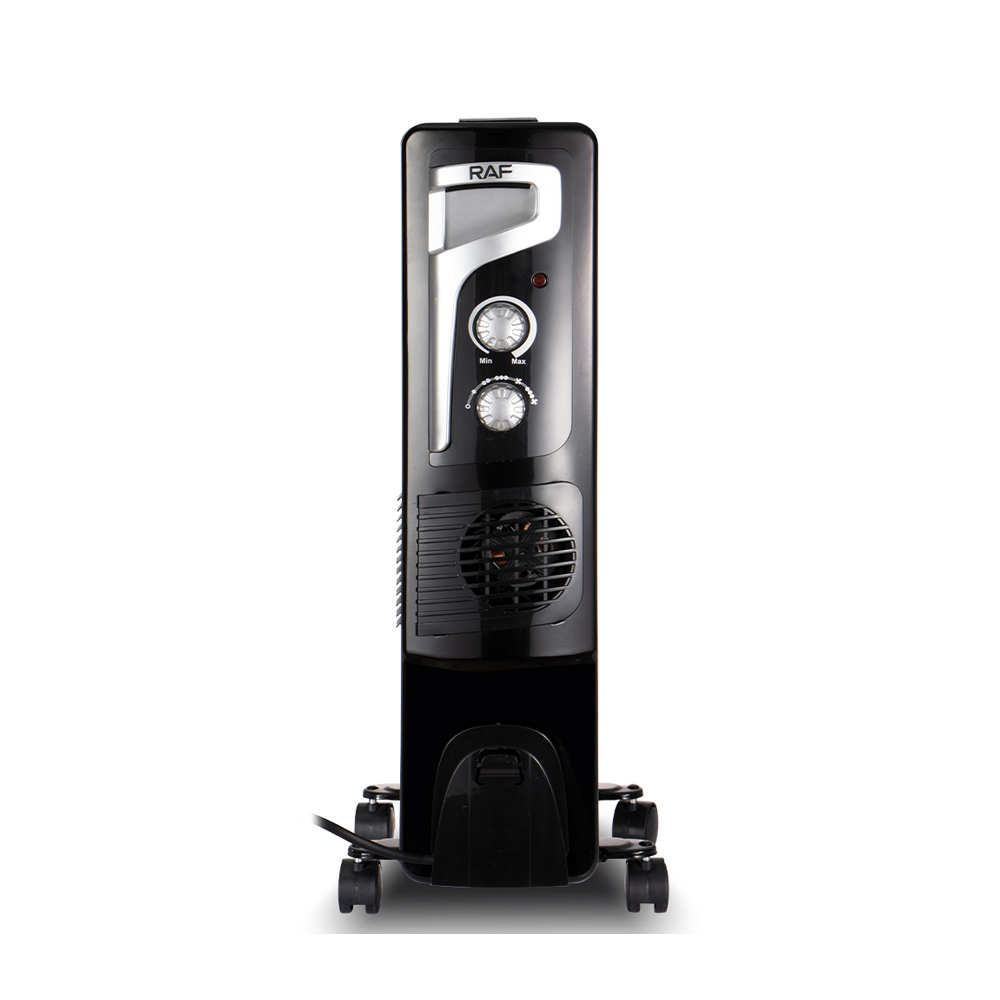 Raf Oil Radiator + Turbo Fan R.1329B, 13 Sections, 2900W, Black - Image 2