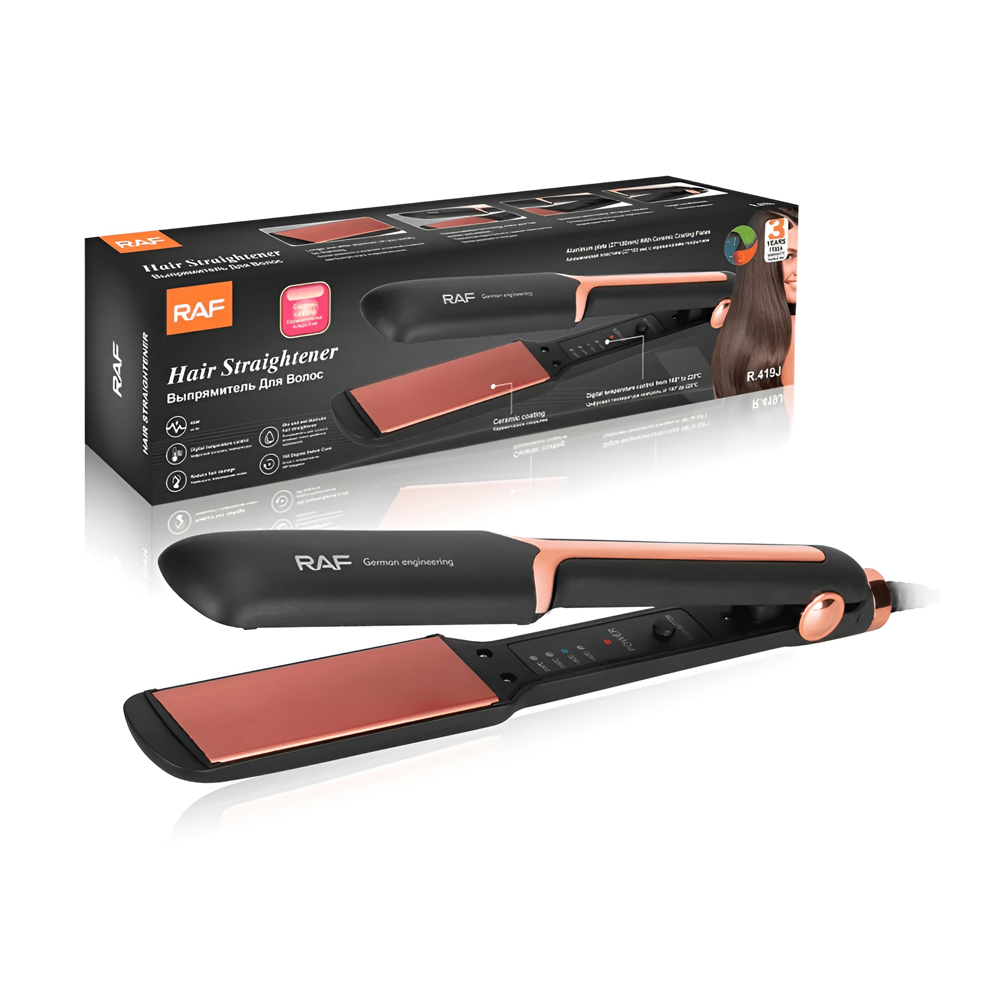 Raf Hair Straightener R.419J, 45W, Black - Image 3