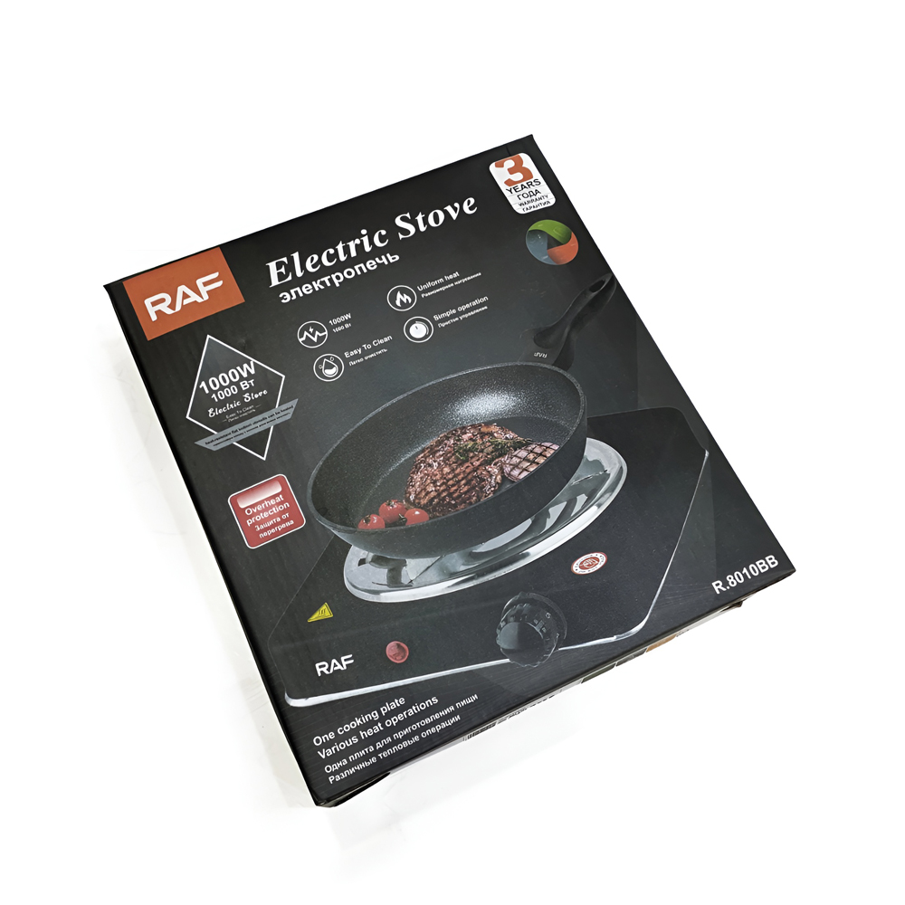 Raf Electric Stove R.8010BB, Black - Image 3