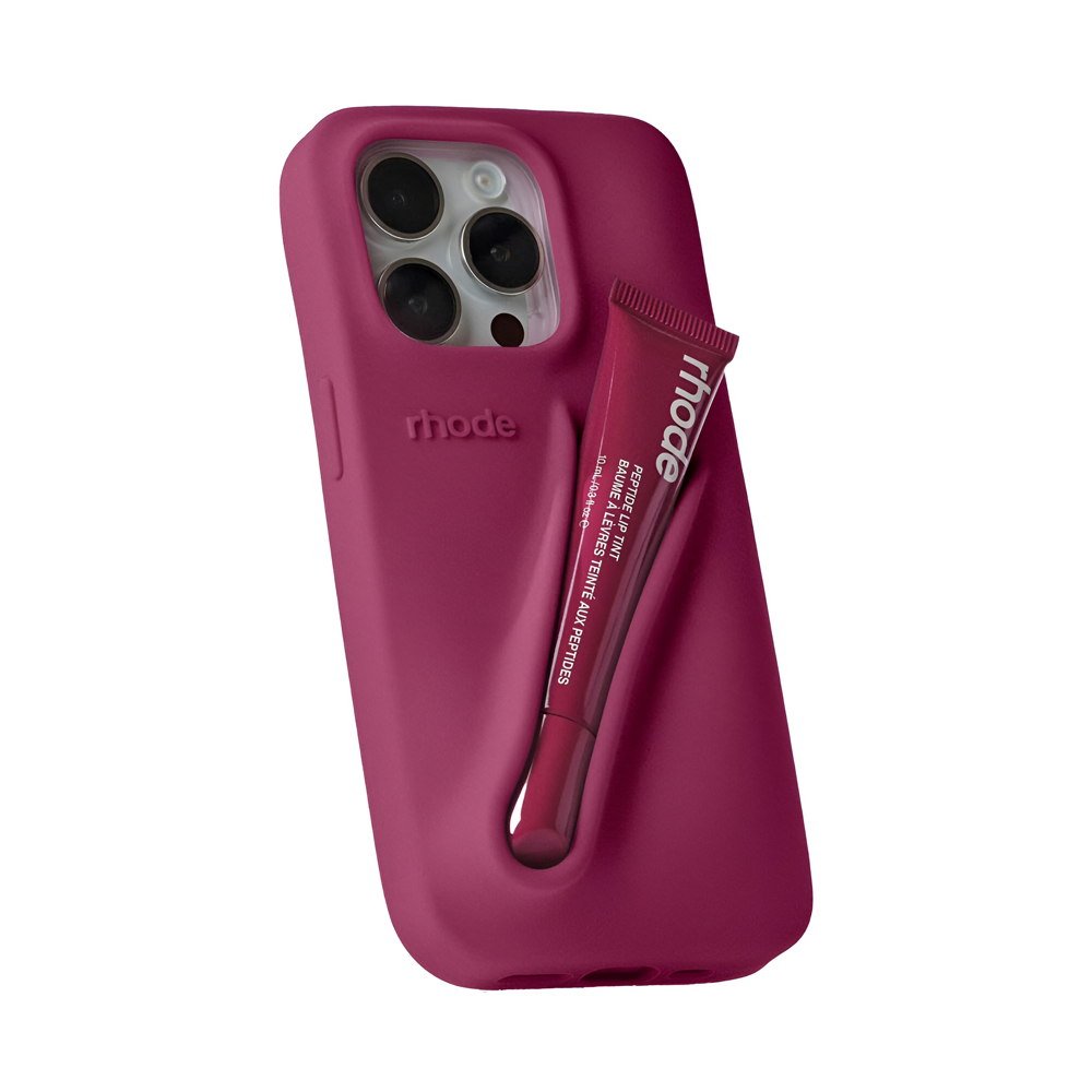 Rhode Lip Tint Phone Case iPhone 16, Raspberry Jelly