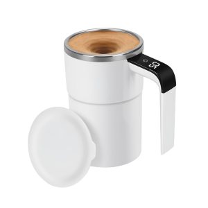 Smart mug self mixing with temperature display 380ml, White