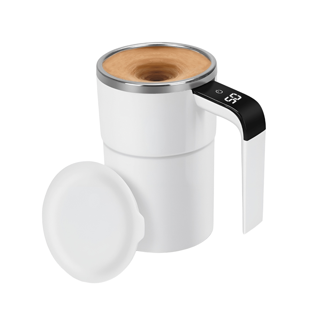 Smart mug self mixing with temperature display 380ml, White