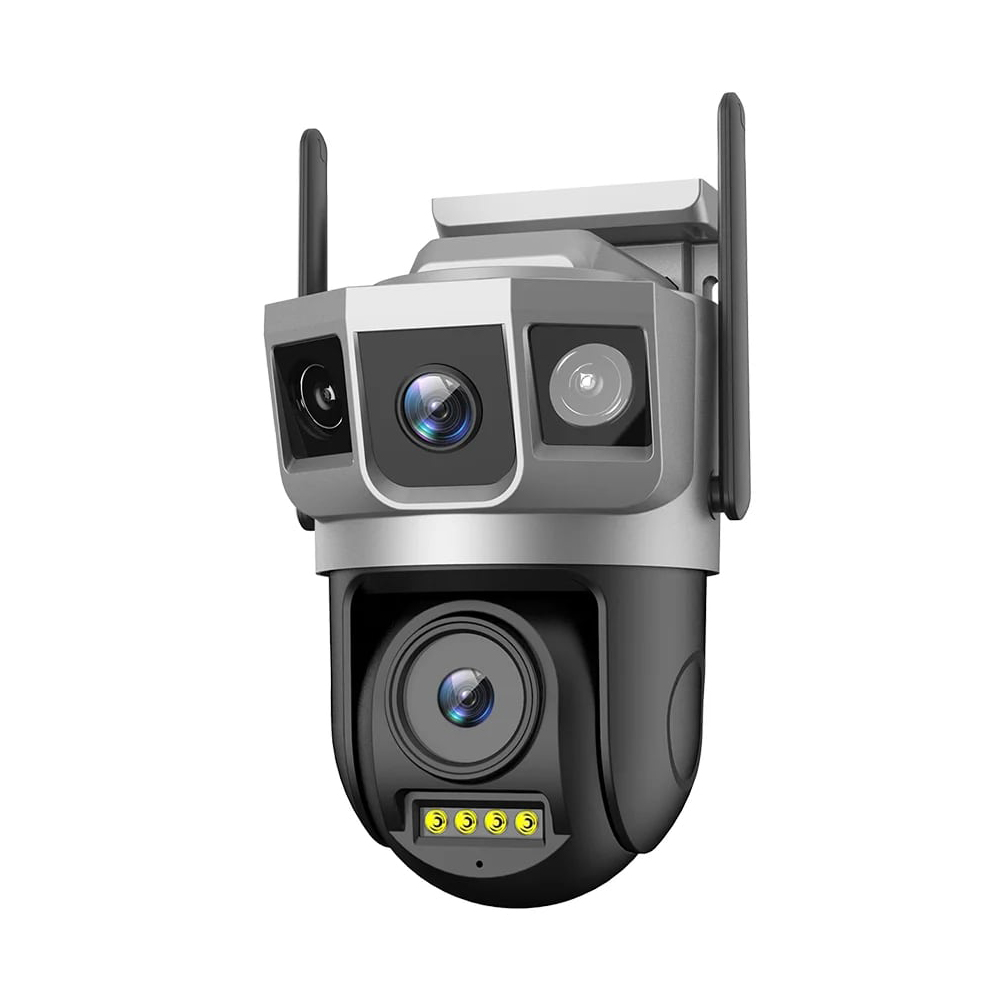 Saikiot CCTV Security Dual Lens Camera V380 Pro 4G Camera 8MP 10X Zoom 4K, Black