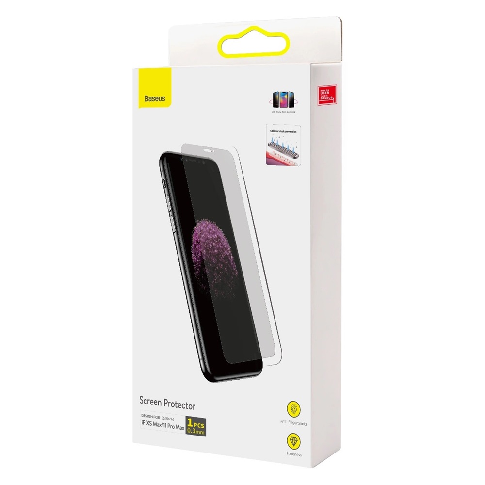 Baseus Full Cover Tempered Glass Screen Protector for Apple iPhone 11 Pro Max - Image 3
