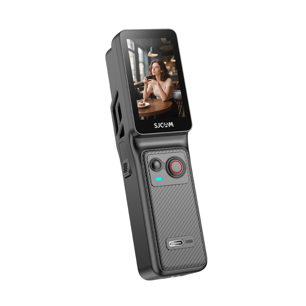 SJCAM Action Camera C400, Sixaxis Gyro Stabilizer, 30m with Waterproof Case, 4K30fps, Screen: 229" rotate touch screen + 13", Black - Image 3