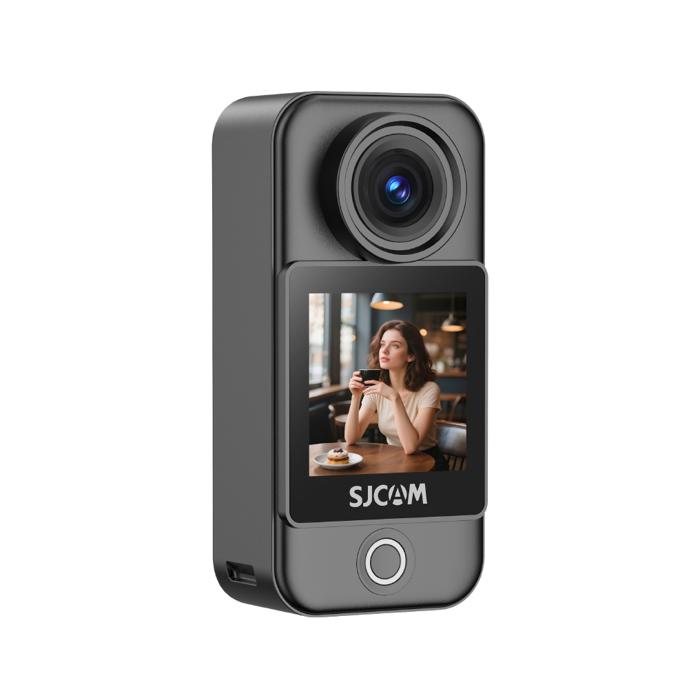 SJCAM Action Camera C400 Pocket, Sixaxis Gyro Stabilizer, Waterproof Case, 4K30fps, Rotate Touch Screen, Battery life: 172 minutes (4K30fps), Black - Image 2