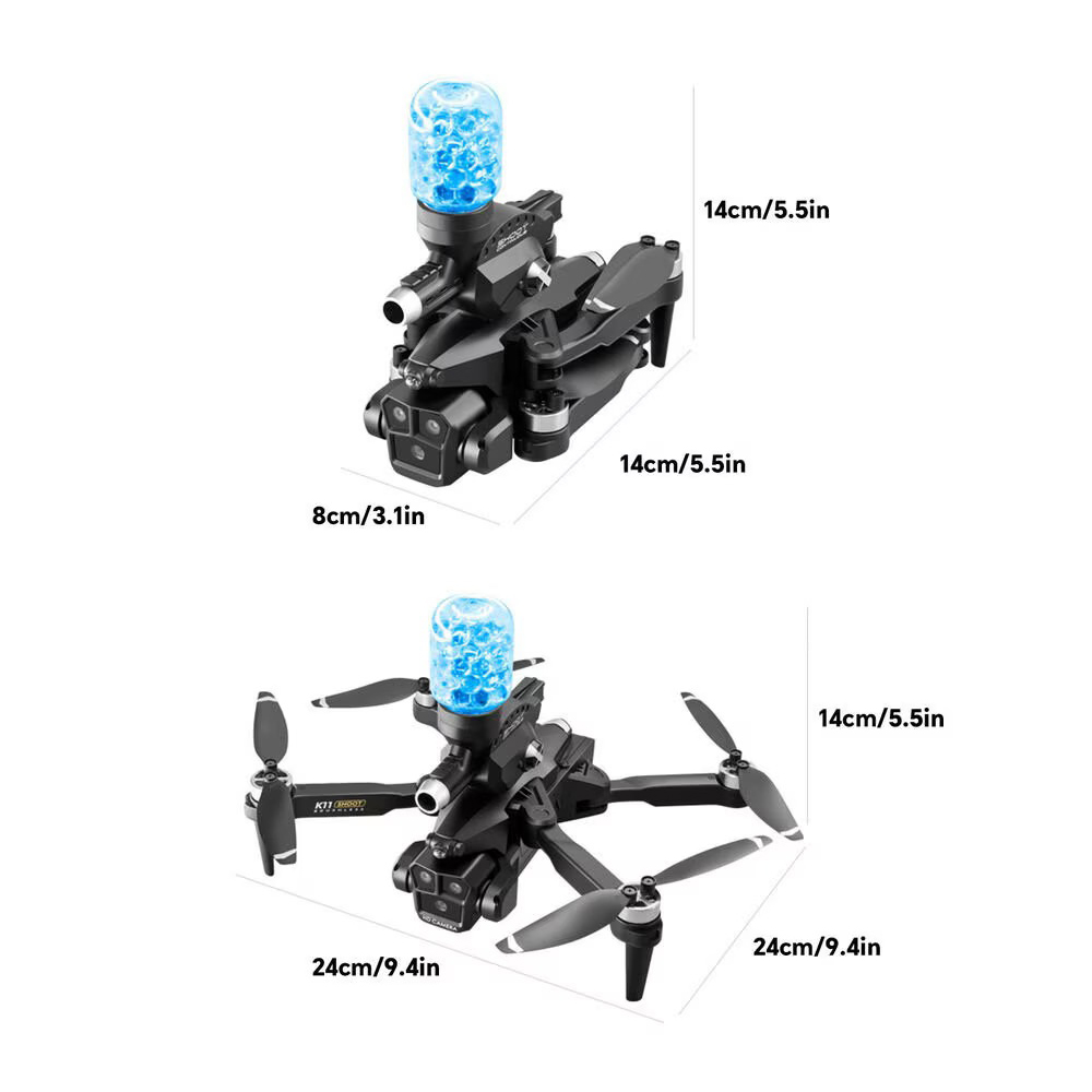 Plastic Drone Toys RC K11, Black - Image 3