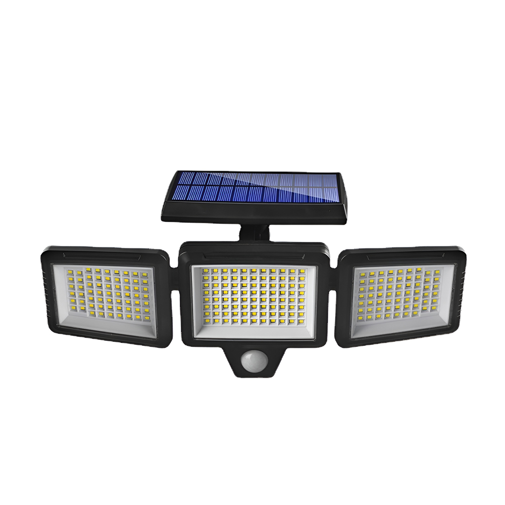 Solar Outdoor Lights 4000LM 210 Leds, Remote Control, 3 Adjustable Heads, Motion Sensor Lights, IP65 Waterproof, Black - Image 2