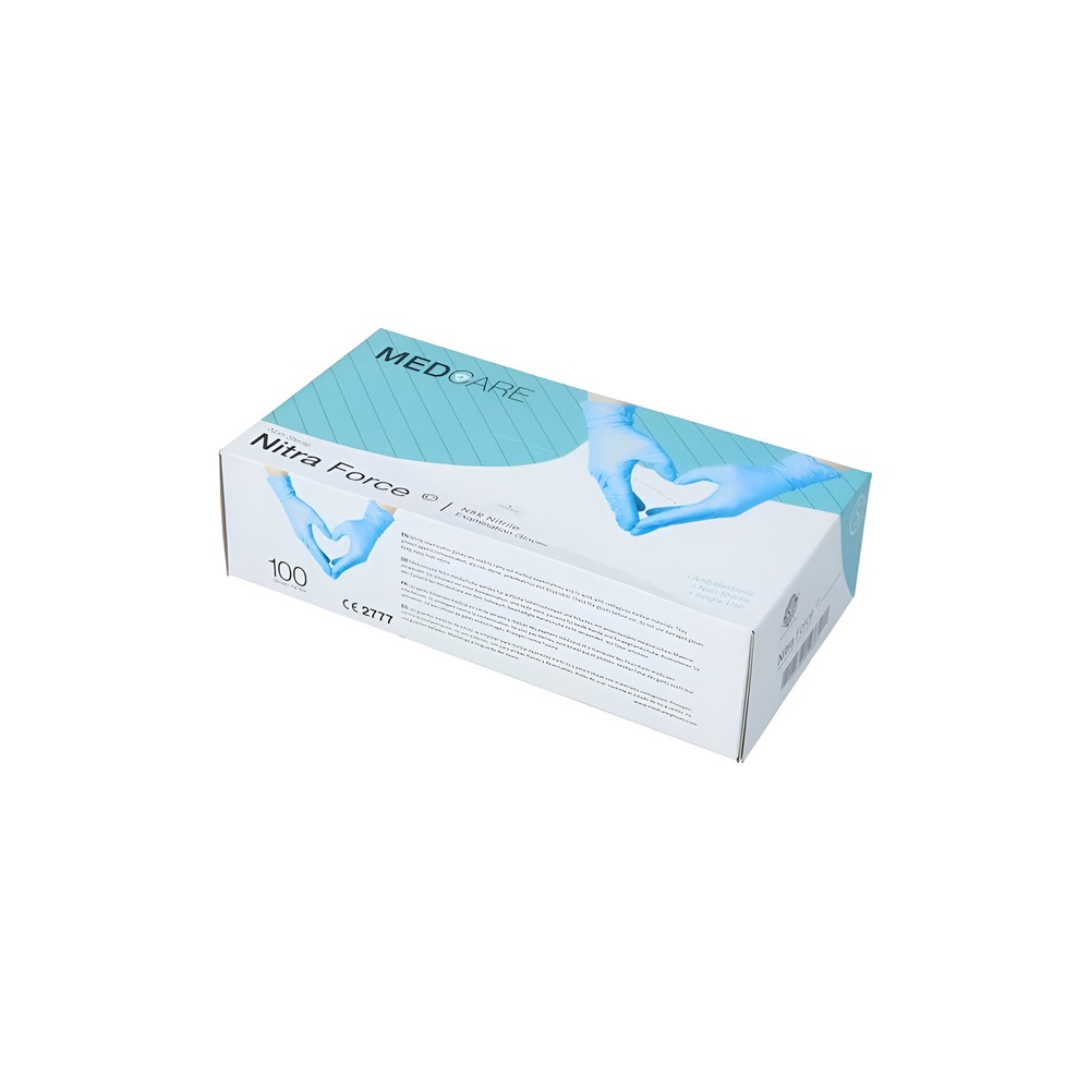 MedCare Manusi Medicale Nitril , Albastre L. Cutia 100 Buc/ 40151100 - Image 2