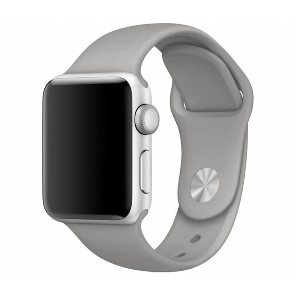 Silicon Apple Watch Strap 42/44/45mm M/L Gray - Image 2
