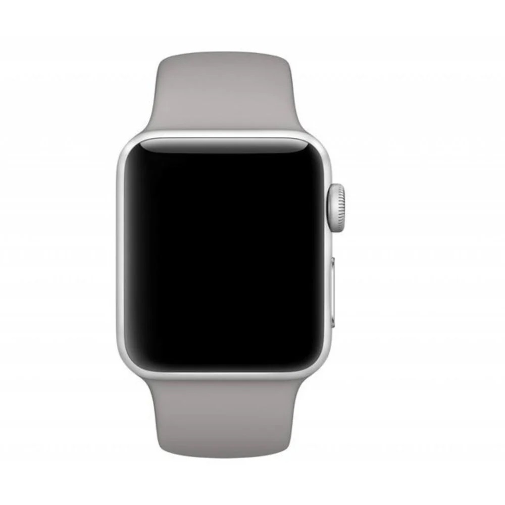 Silicon Apple Watch Strap 42/44/45mm M/L Gray - Image 3