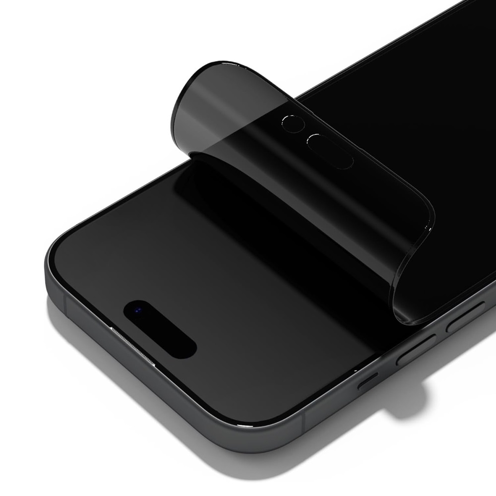 RhinoShield 3D Impact Screen Protector for iPhone 15 Privacy Alignment Frame, Black - Image 2