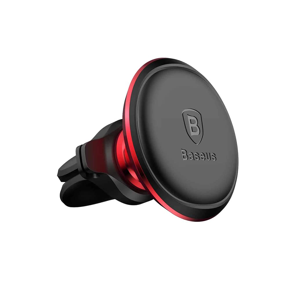Baseus Car Holder Magnetic Air Vent with Cable Clip, Red