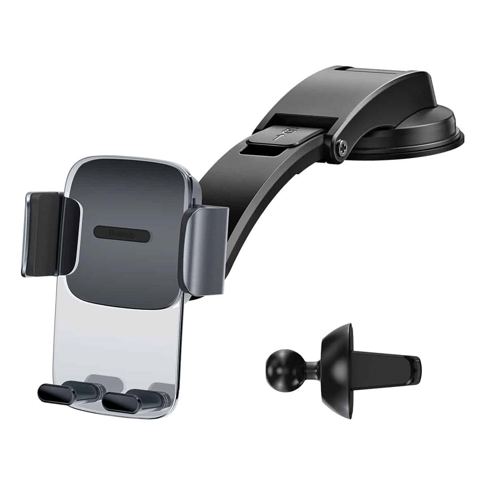 Baseus Car Holder Easy Control Clamp (A Set), Black - Image 2