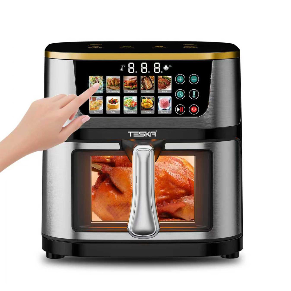 Teska Air Fryer TK-21S-3, Transparent Window, 10L, 1400W, Steel - Image 2