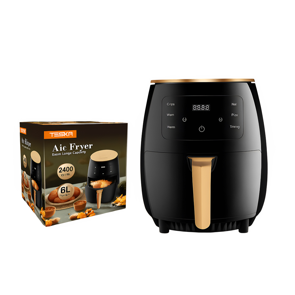 Teska Air Fryer TK-389, 6L, 2400W, Black - Image 2