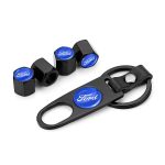 Tyre Valve Caps with a Keychain F