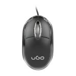 UGO Mouse Simple Wired, 1200 DPI, Optical, Black