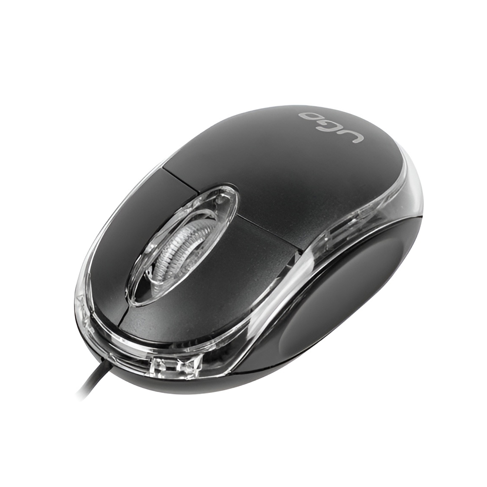 UGO Mouse Simple Wired, 1200 DPI, Optical, Black - Image 3