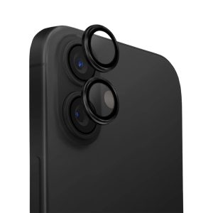 Uniq Optix Aluminium Camera Lens Protector for iPhone 16/16 Plus, Black