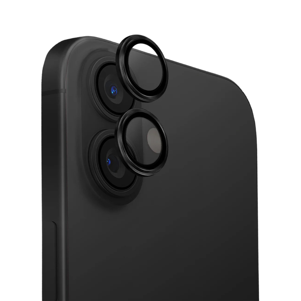 Uniq Optix Aluminium Camera Lens Protector for iPhone 16/16 Plus, Black