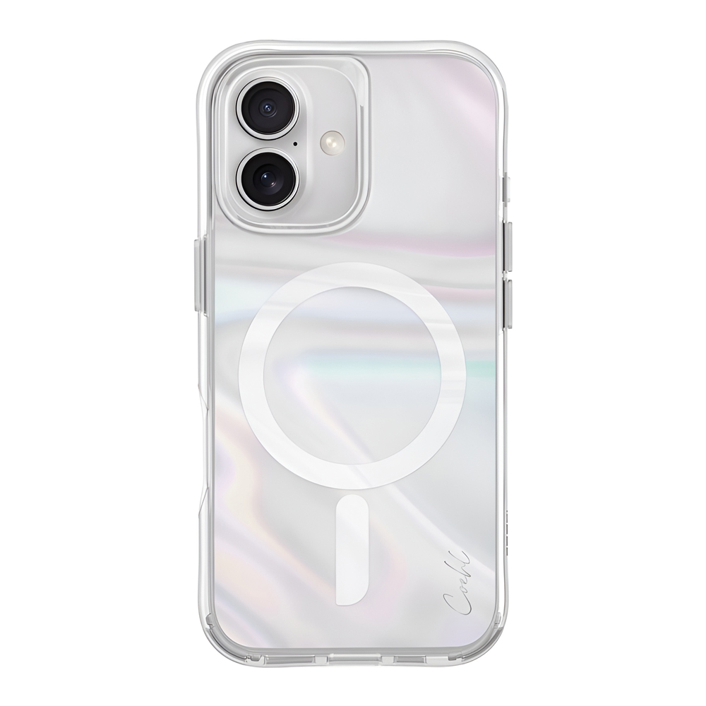 Uniq Case for iPhone 16 Coehl with Magclick Charging Savon, Bubble Prism