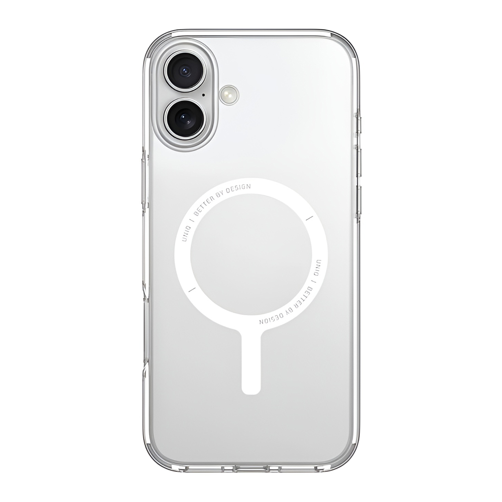 Uniq Case for iPhone 16 Plus Hybrid Clario (ECO) with Magclick Charging, Clear - Image 2