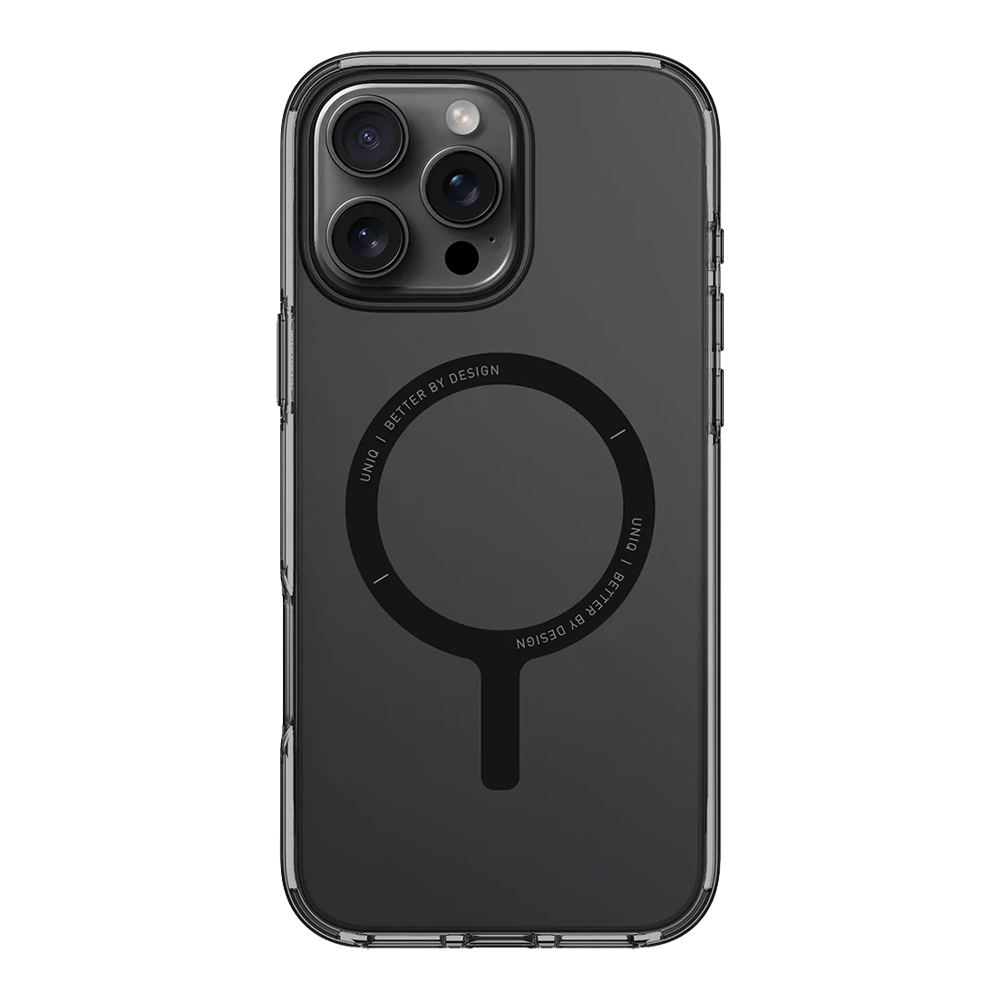 Uniq Case for iPhone 16 Pro Max Hybrid Clario (ECO) with Magclick Charging, Smoke - Image 2