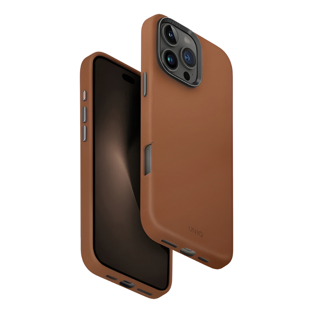 Uniq Case Hybrid Lyden for iPhone 16 Pro Max with Magklick charging, Caramel