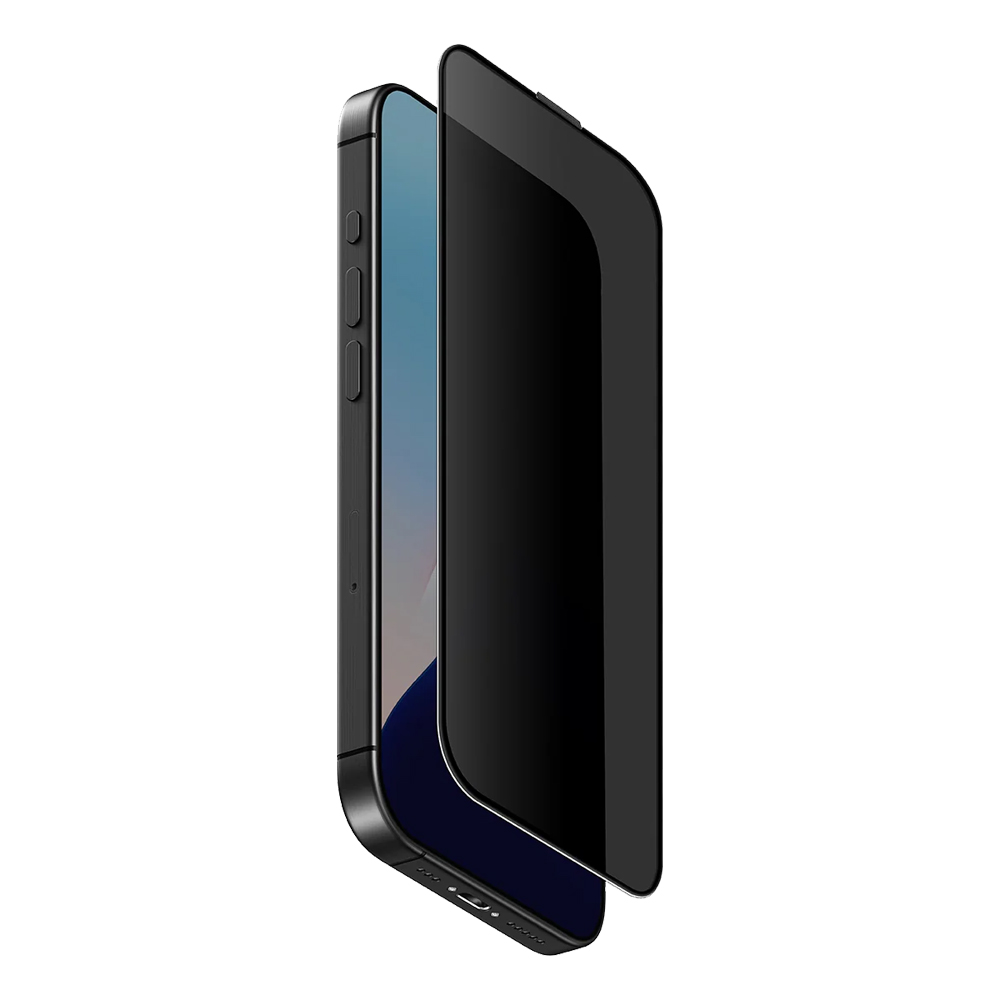 Uniq Glass Screen Protector Optix Privacy for iPhone 16 Pro Max, Black