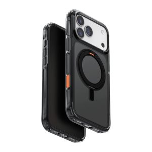Uniq Case for iPhone 17 Pro Max (2025) 6.9 Hybrid Swivix with 360 Rotating Kickstand, Black
