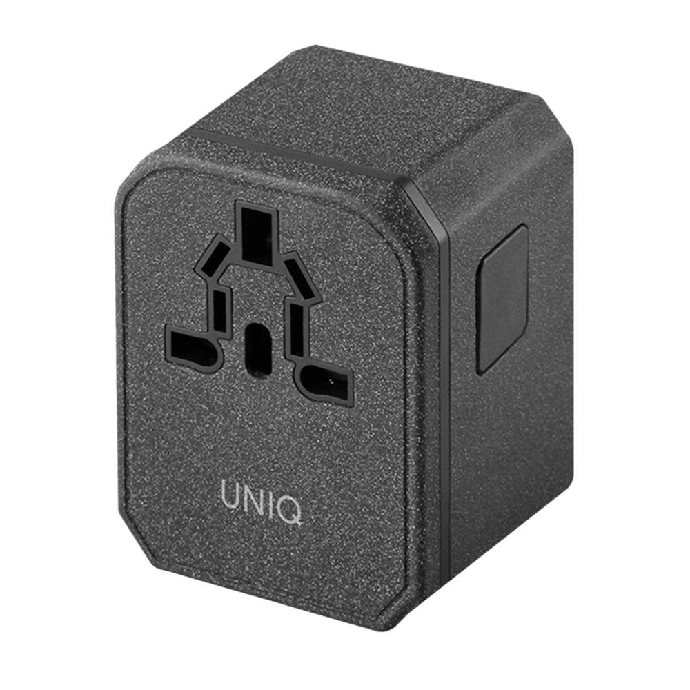 Uniq Tavel Adapter Charcoal 18W, Black - Image 2