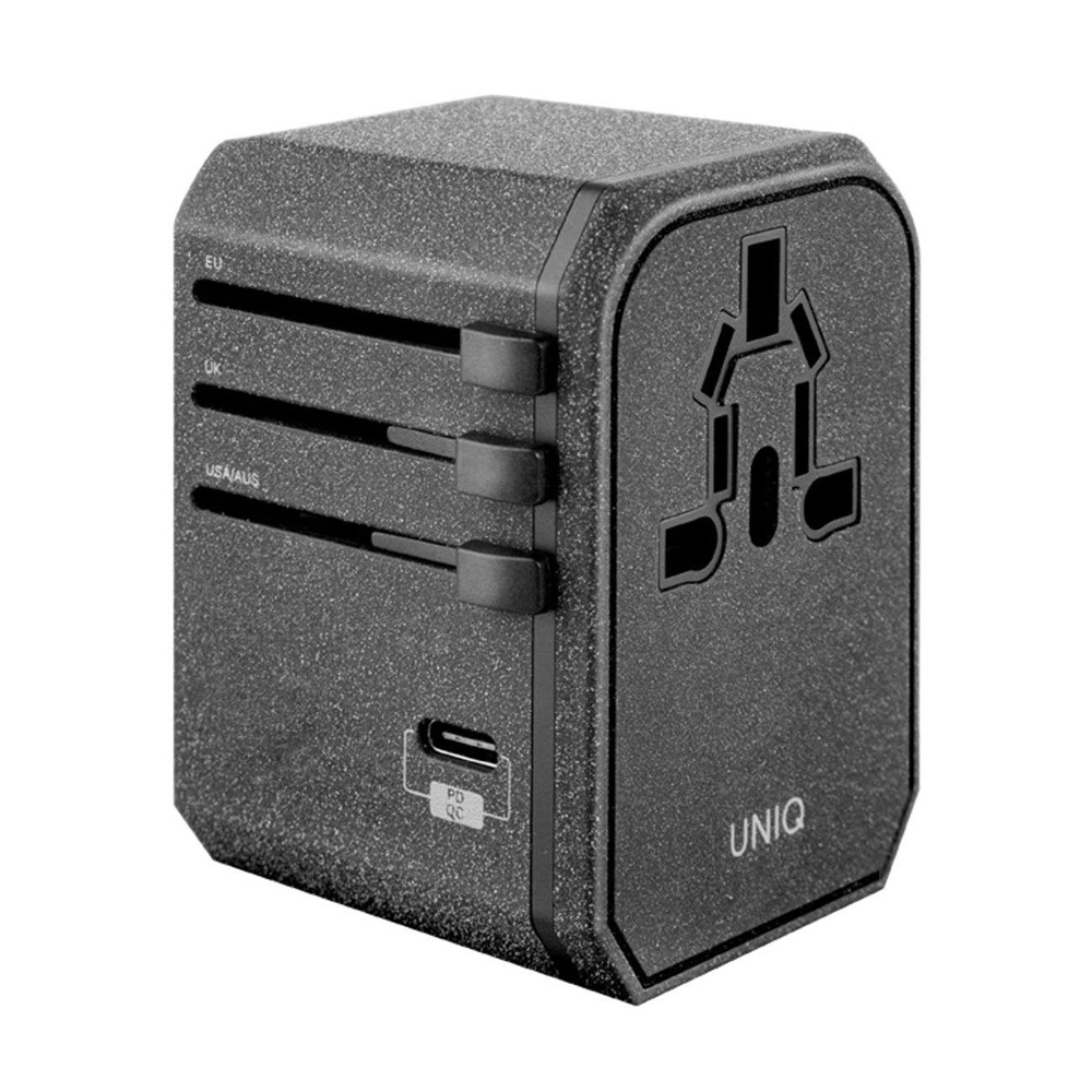 Uniq Tavel Adapter Charcoal 18W, Black - Image 3