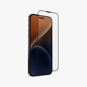 Uniq Glass Screen Protector Optix Vivid Clear for iPhone 15, Black