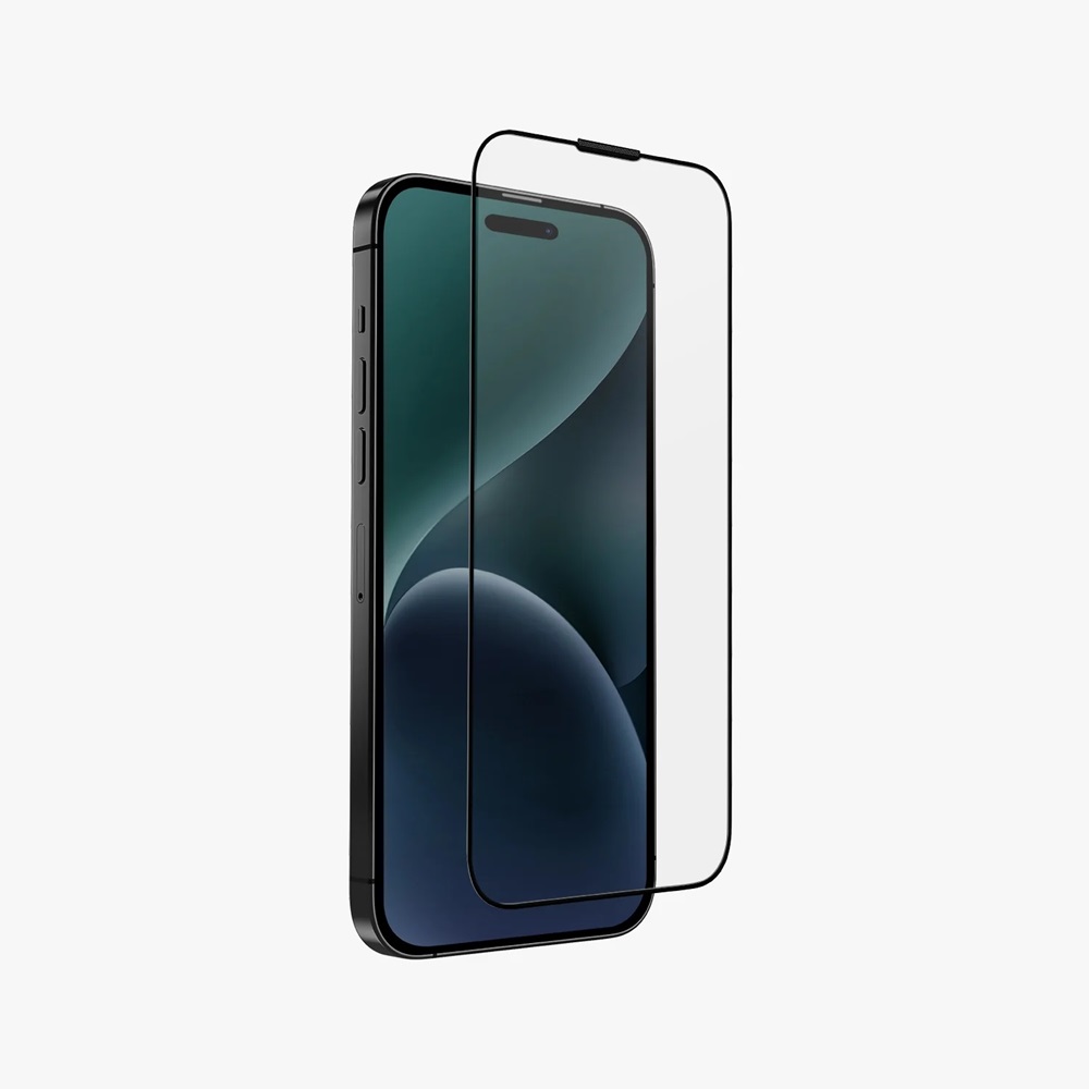 Uniq Glass Screen Protector Optix Vivid Clear for iPhone 15 Pro Max, Black