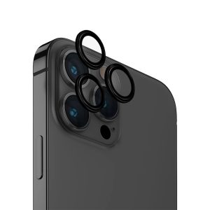 Uniq Optix Aluminium Camera Lens Protector for iPhone 15 Pro Max, Black