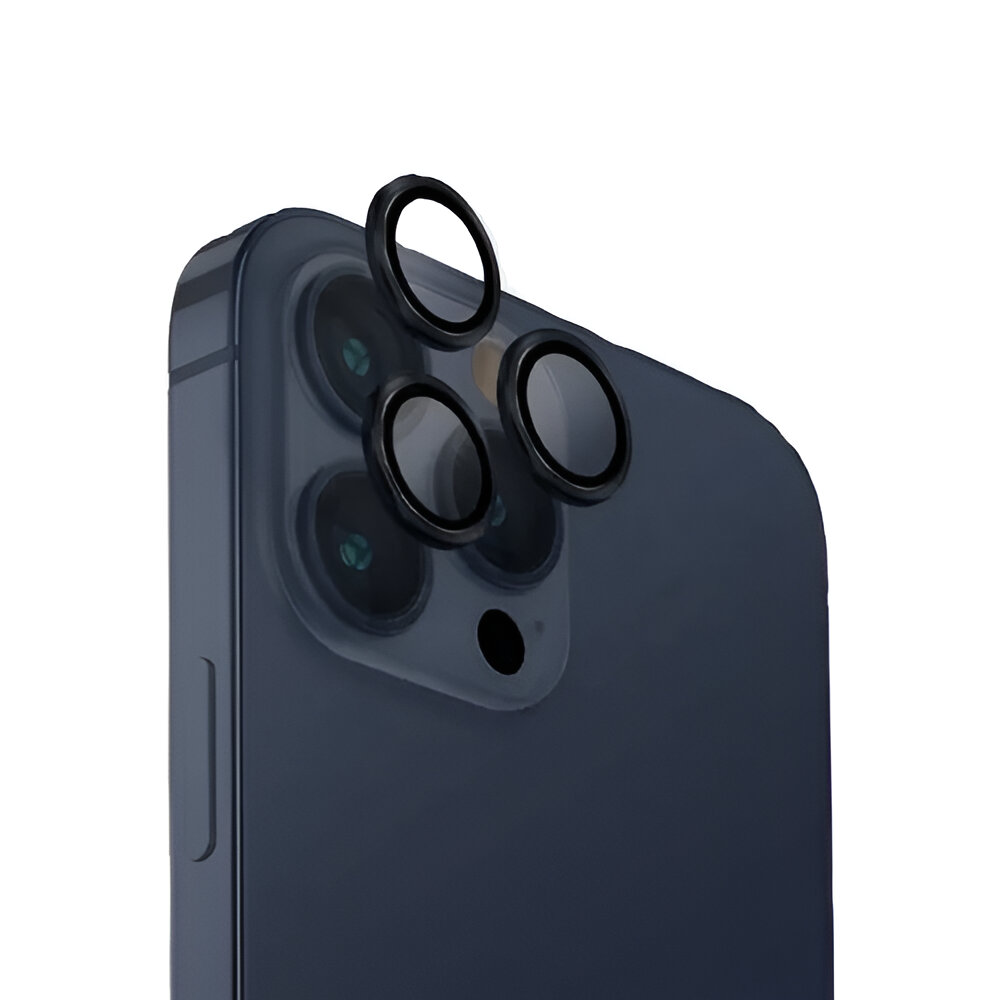 Uniq Optix Aluminium Camera Lens Protector for iPhone 15 Pro, Black - Image 2