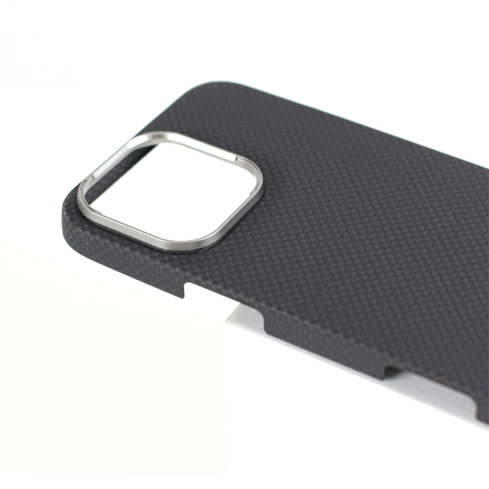 VANTA Case Carbon Ring Plain 600D Magsafe for iPhone 16, Plain Black - Image 3