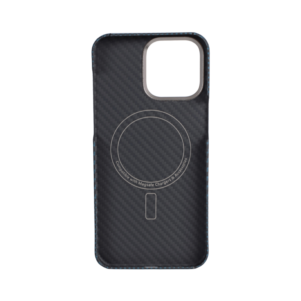VANTA Case Carbon Ring Weaving M Magsafe for iPhone 16 Pro, M-Blue - Image 2