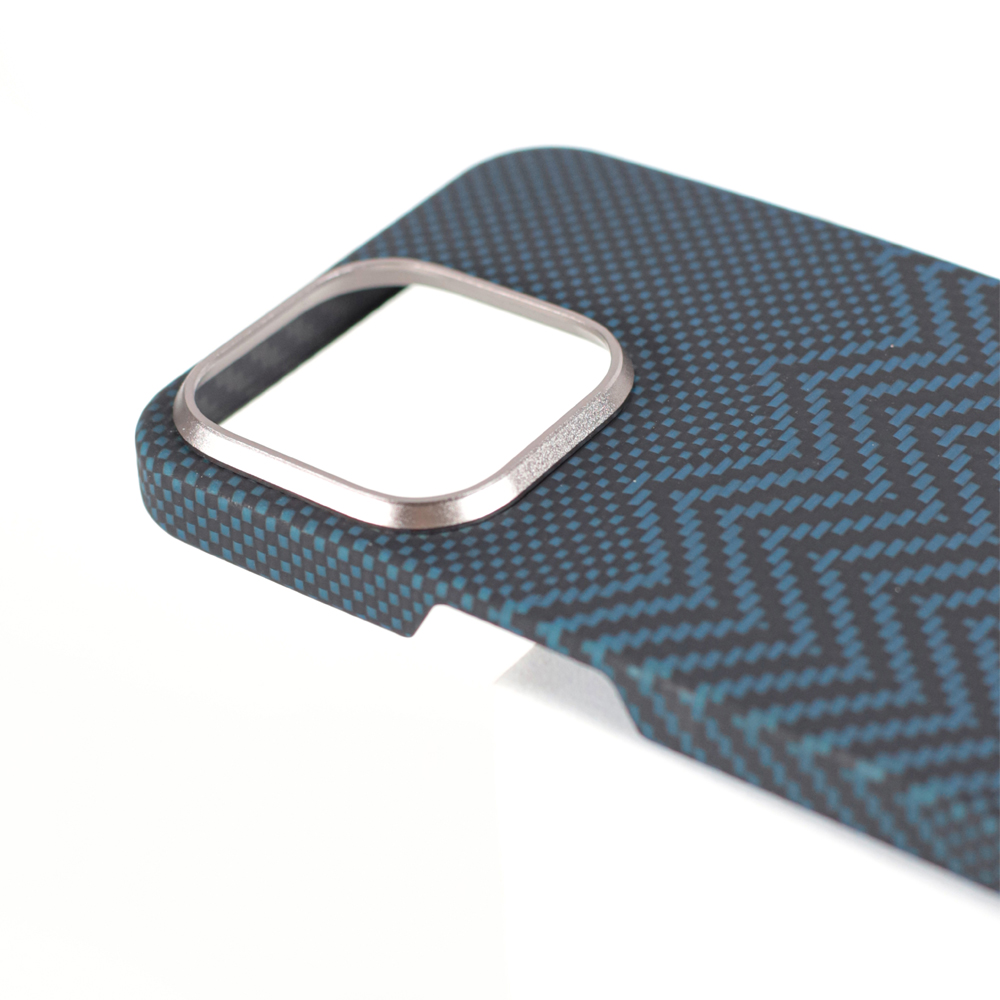 VANTA Case Carbon Ring Weaving M Magsafe for iPhone 16 Pro, M-Blue - Image 3