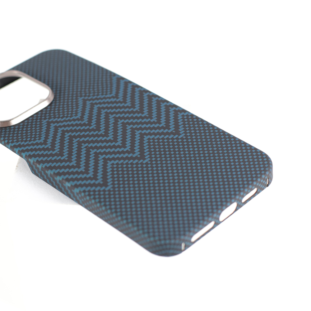 VANTA Case Carbon Ring Weaving M Magsafe for iPhone 16 Pro, M-Blue - Image 4