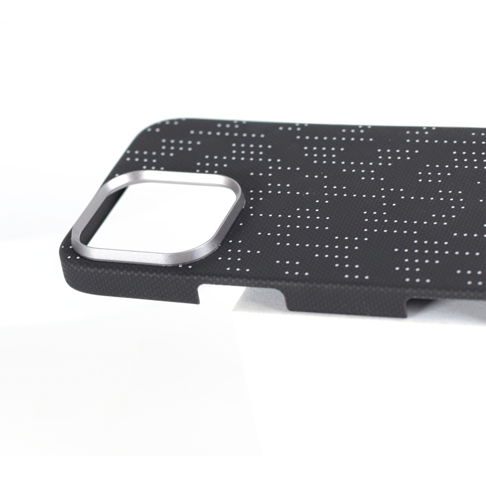 VANTA Case Carbon Silkscreen Fleck Magsafe for iPhone 16 Pro, Galaxy White - Image 4