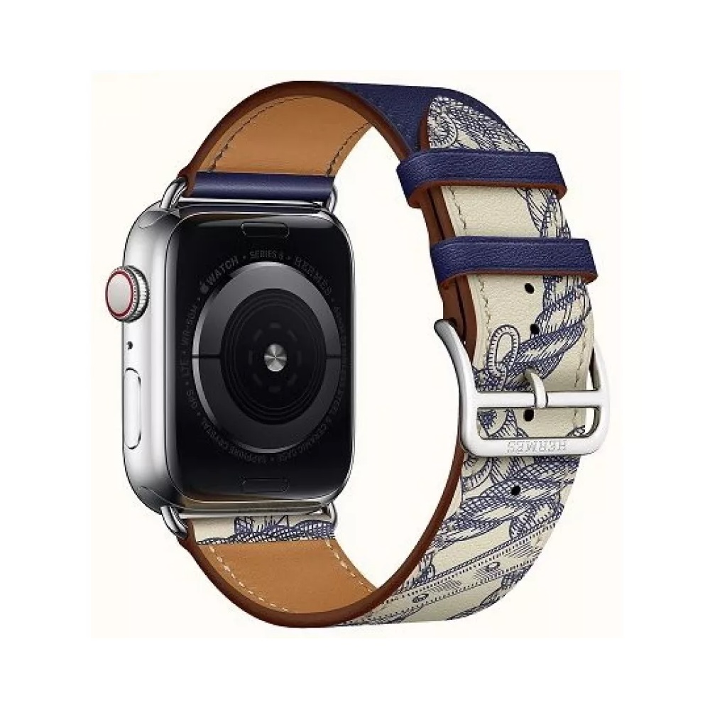 VPG Rhea Series Real Leather iWatch Strap 38/40/41mm Blue - Image 2