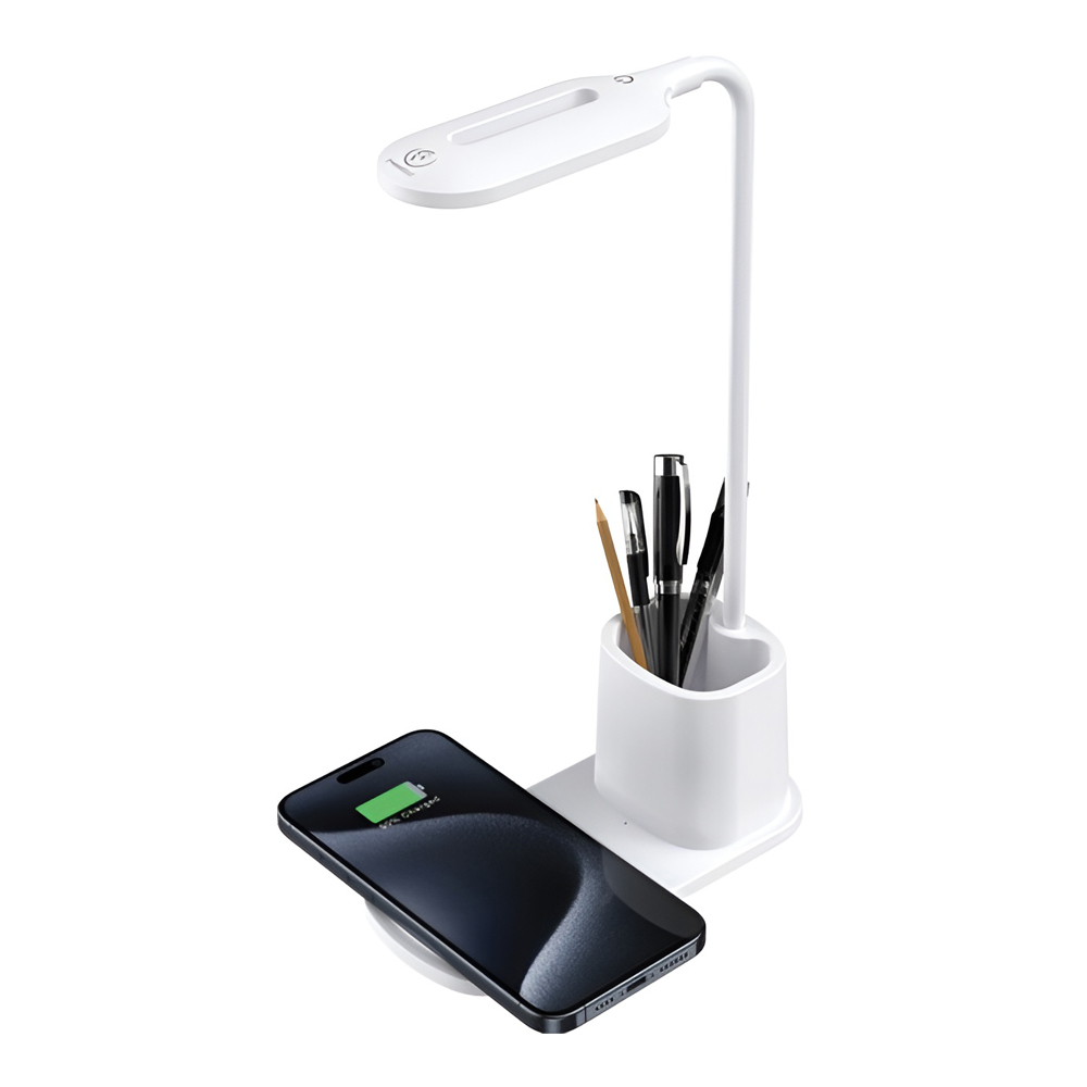 Rebeltec LED Desk lamp with QI wireless charging 15W W601, White - Image 3