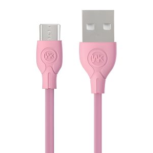 WK Design Cable USB to Micro USB Ultra Speed 1m, Pink