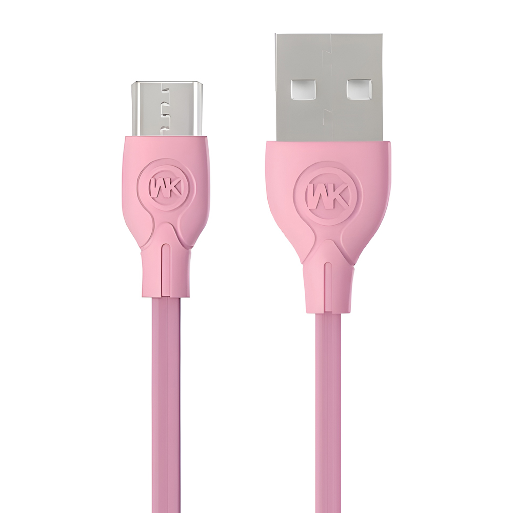 WK Design Cable USB to Micro USB Ultra Speed 1m, Pink