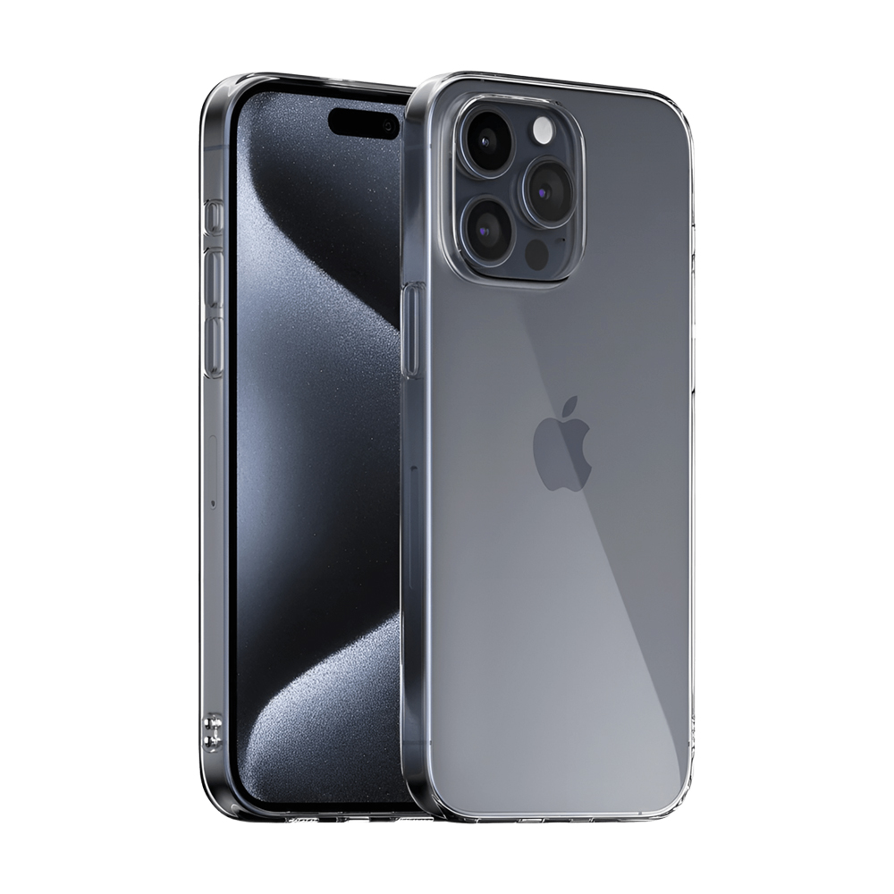 WOO Case TPU Soft iPhone 15 Pro Max, Clear